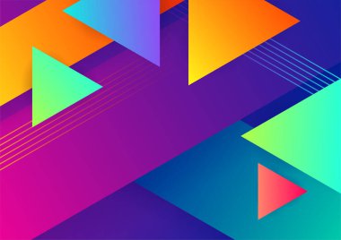 Geometrik şekillerle renkli arka plan