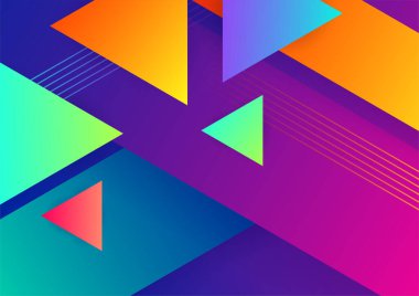 Geometrik şekillerle renkli arka plan