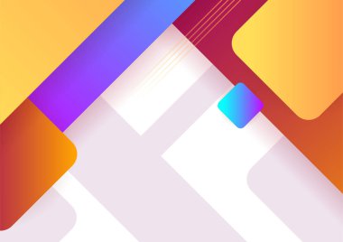 Modern memphis geometric red green purple colorful abstract design background