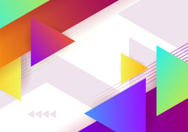 Modern memphis geometric red green purple colorful abstract design background