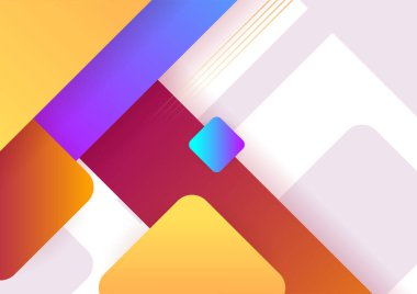 Modern memphis geometric red green purple colorful abstract design background