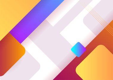 Modern memphis geometric red green purple colorful abstract design background