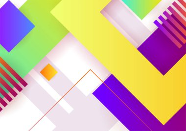 Modern memphis geometric red green purple colorful abstract design background