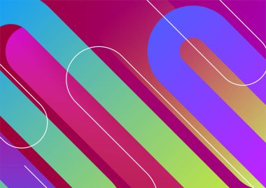 Modern memphis geometric red green purple colorful abstract design background