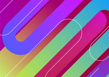 Modern memphis geometric red green purple colorful abstract design background