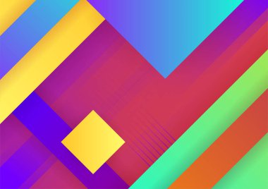 Modern memphis geometric red green purple colorful abstract design background