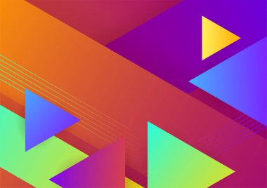 Modern memphis geometric red green purple colorful abstract design background