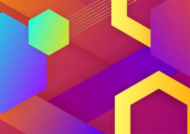 Modern memphis geometric red green purple colorful abstract design background