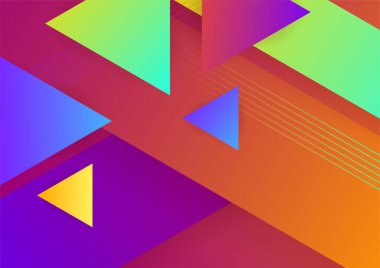 Modern memphis geometric red green purple colorful abstract design background