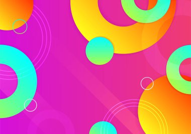 Geometrik şekillerle renkli arka plan