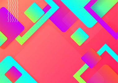 Geometrik şekillerle renkli arka plan