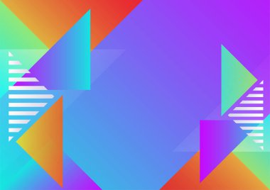 Geometrik şekillerle renkli arka plan