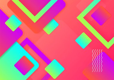 Geometrik şekillerle renkli arka plan