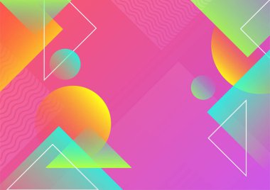 Geometrik şekillerle renkli arka plan