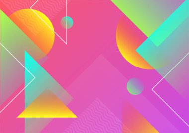 Geometrik şekillerle renkli arka plan