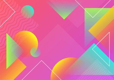 Geometrik şekillerle renkli arka plan