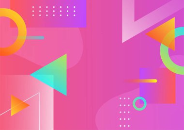 Geometrik şekillerle renkli arka plan