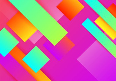 Geometrik şekillerle renkli arka plan