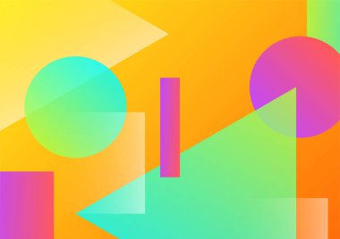 Geometrik şekillerle renkli arka plan