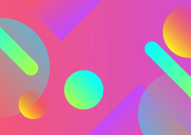 Geometrik şekillerle renkli arka plan