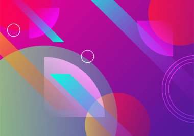 Geometrik şekillerle renkli arka plan