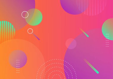 Modern 3d blue orange red green abstract background with geometric shapes. Background with abstract graphic elements for presentation background design.