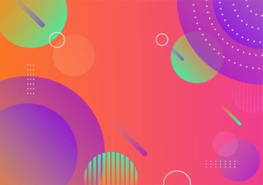 Modern 3d blue orange red green abstract background with geometric shapes. Background with abstract graphic elements for presentation background design.