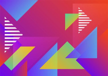 Modern 3d blue orange red green abstract background with geometric shapes. Background with abstract graphic elements for presentation background design.