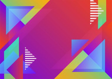 Modern 3d blue orange red green abstract background with geometric shapes. Background with abstract graphic elements for presentation background design.