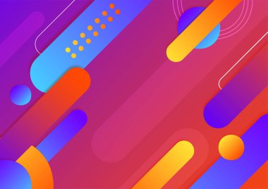 Modern 3d blue orange red green abstract background with geometric shapes. Background with abstract graphic elements for presentation background design.