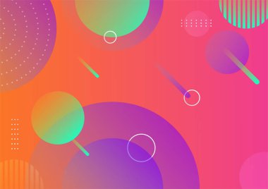 Modern 3d blue orange red green abstract background with geometric shapes. Background with abstract graphic elements for presentation background design.