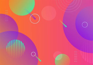 Modern 3d blue orange red green abstract background with geometric shapes. Background with abstract graphic elements for presentation background design.