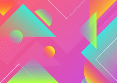 Modern 3d blue orange red green abstract background with geometric shapes. Background with abstract graphic elements for presentation background design.