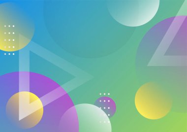 Modern 3d blue orange red green abstract background with geometric shapes. Background with abstract graphic elements for presentation background design.