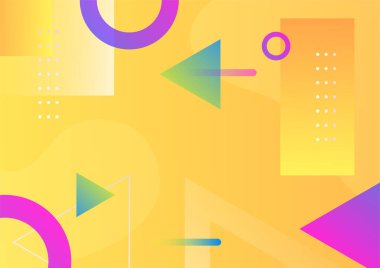 Modern 3d blue orange red green abstract background with geometric shapes. Background with abstract graphic elements for presentation background design.