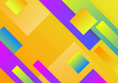 Modern 3d blue orange red green abstract background with geometric shapes. Background with abstract graphic elements for presentation background design.