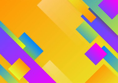 Modern 3d blue orange red green abstract background with geometric shapes. Background with abstract graphic elements for presentation background design.