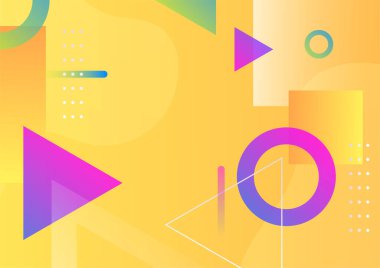 Modern 3d blue orange red green abstract background with geometric shapes. Background with abstract graphic elements for presentation background design.