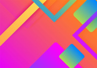 Modern 3d blue orange red green abstract background with geometric shapes. Background with abstract graphic elements for presentation background design.