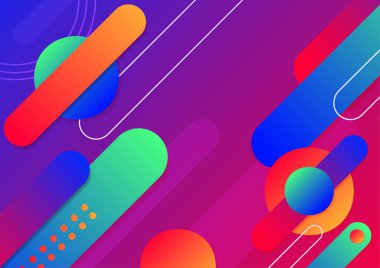 Abstract background with geometric shapes and dynamic effect. Modern pattern. Vector illustration for design.