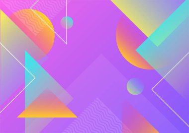 Abstract background with geometric shapes and dynamic effect. Modern pattern. Vector illustration for design.