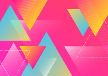 Abstract background with geometric shapes and dynamic effect. Modern pattern. Vector illustration for design.