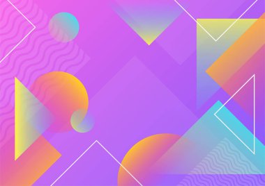 Abstract background with geometric shapes and dynamic effect. Modern pattern. Vector illustration for design.