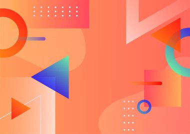 Abstract background with geometric shapes and dynamic effect. Modern pattern. Vector illustration for design.