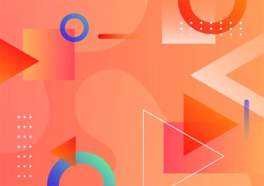 Abstract background with geometric shapes and dynamic effect. Modern pattern. Vector illustration for design.