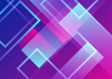 Colorful vivid vibrant gradient abstract background with geometric shapes