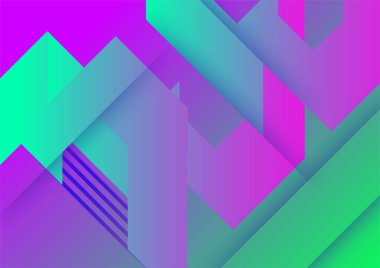 Colorful vivid vibrant gradient abstract background with geometric shapes