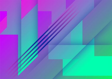 Colorful vivid vibrant gradient abstract background with geometric shapes