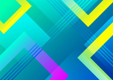 Colorful vivid vibrant gradient abstract background with geometric shapes