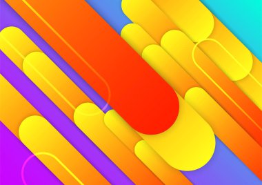 Colorful vivid vibrant gradient abstract background with geometric shapes